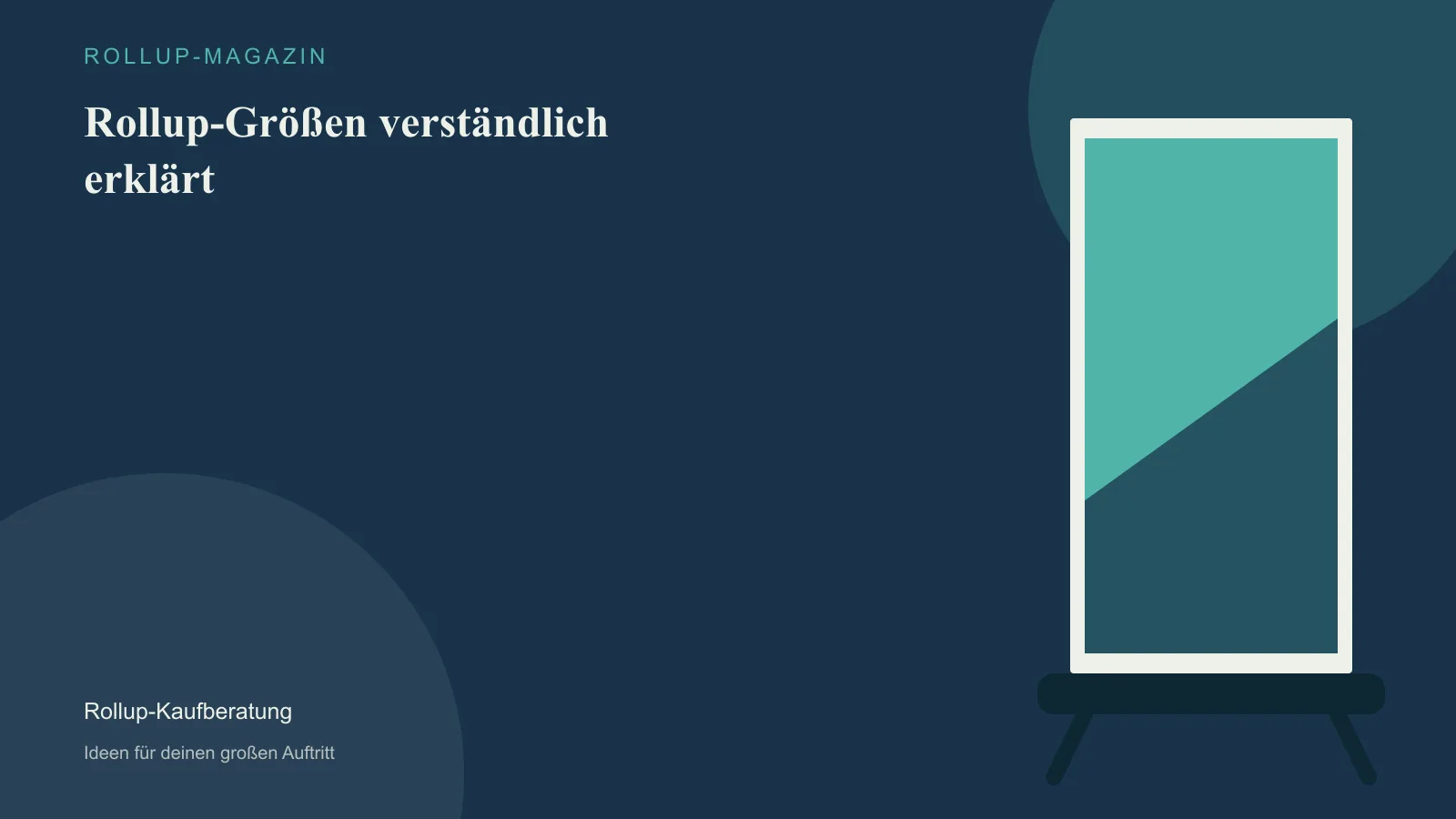 Rollup-Größen verständlich erklärt – Illustration eines Rollups im Innenraum